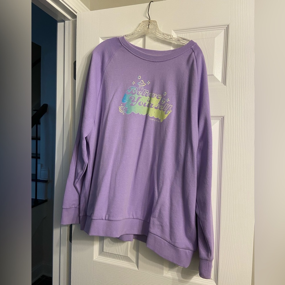Believe In Yourself Crewneck - Purple
